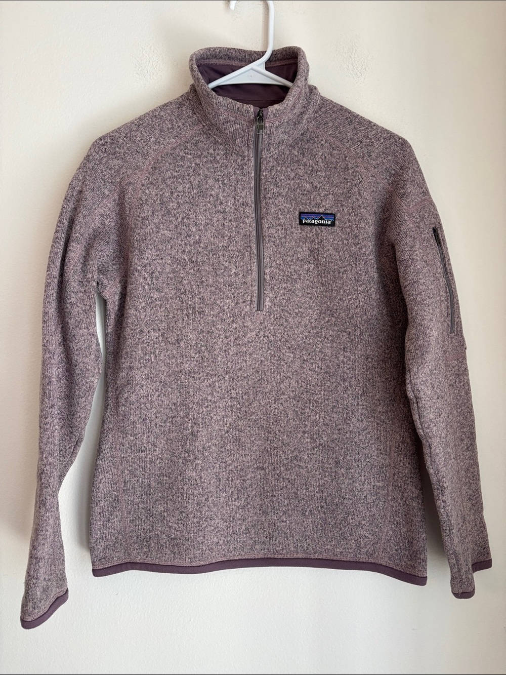 Patagonia women’s better sweater Half-Zip Fleece jacket purple small Fall warm